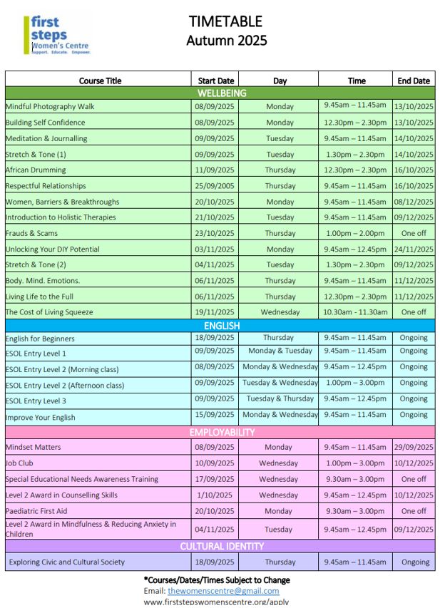 Autumn Timetable JPG